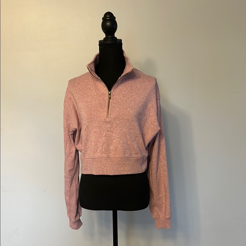 Women's Pink Quarter-Zip Top